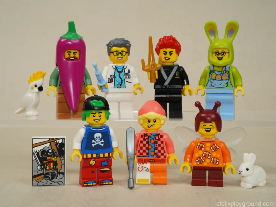 [開箱] 2025 四月份 BAM (Build-A-Minifigure) 人偶自選樂：蜜蜂小女孩、復活節兔兔和樂高海盜迷等七隻全新人偶上市