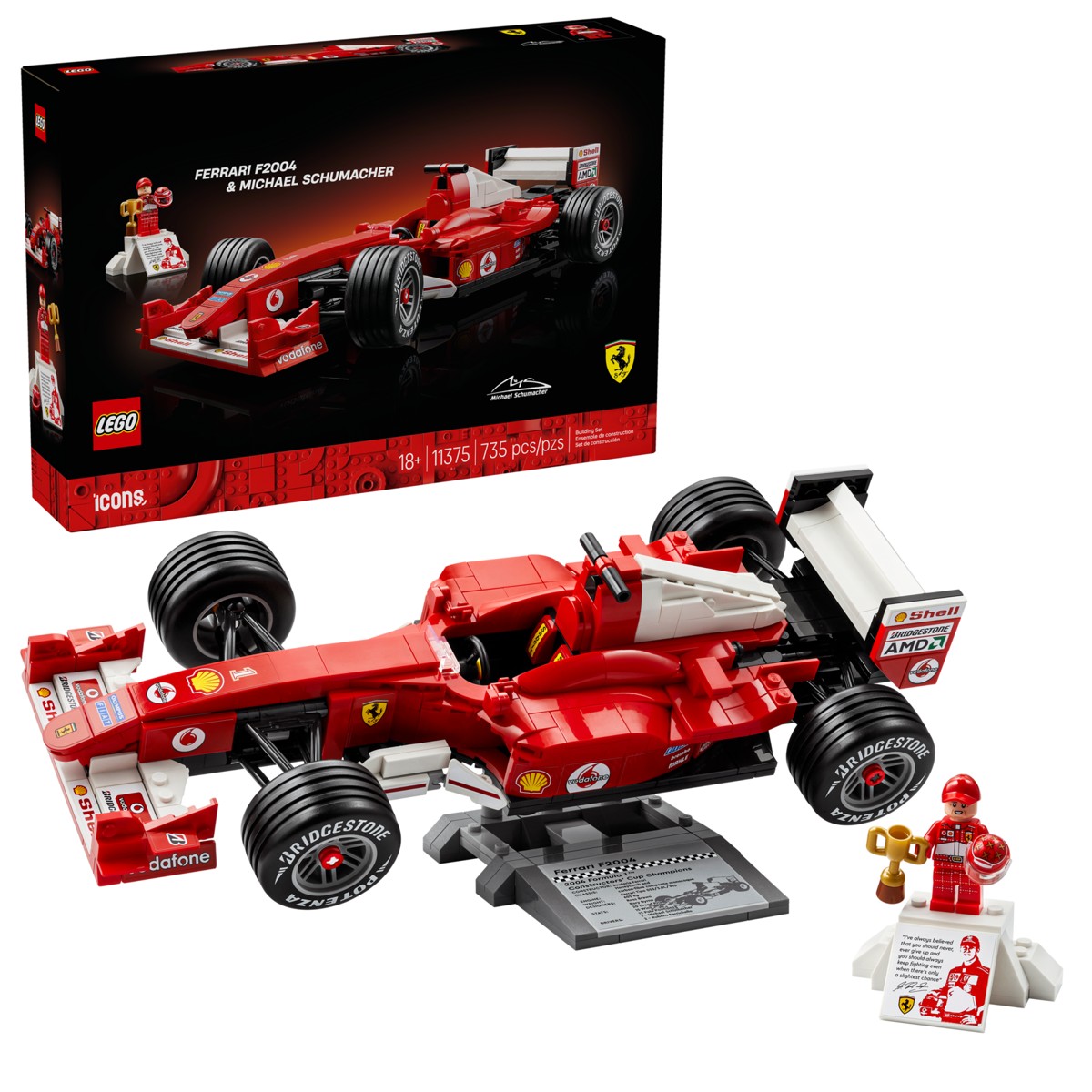 LEGO 11375 Ferrari F2004 和 Michael Schumacher